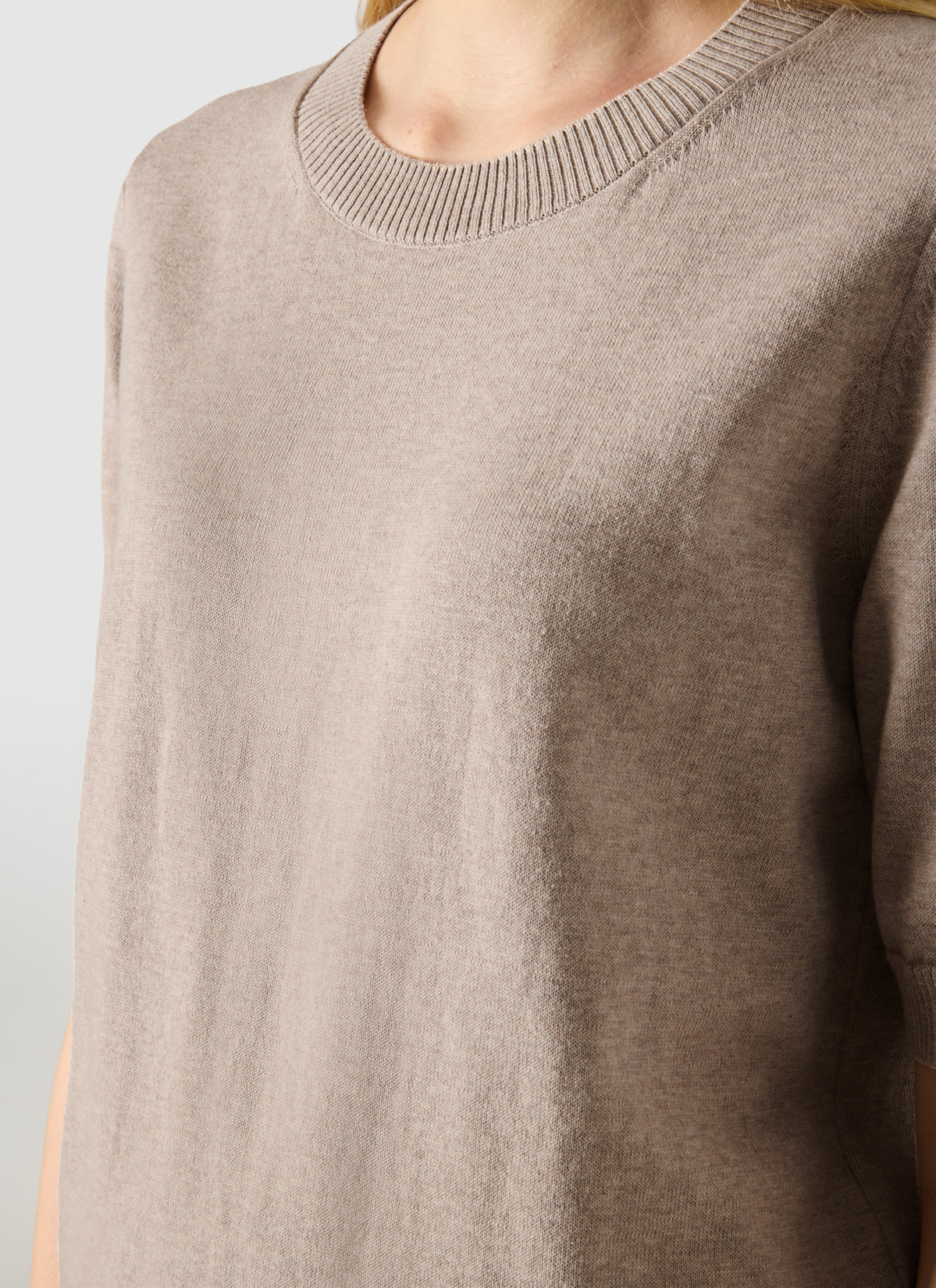 Pullover Rundhals 1/2 Arm, French Oak Detailansicht 1