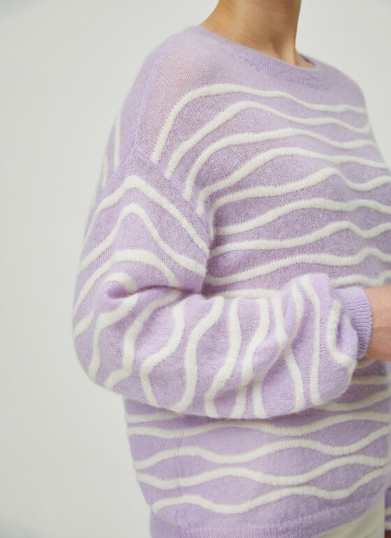 Pullover Rundhals 1/1 Arm Soft Lavender Frontansicht