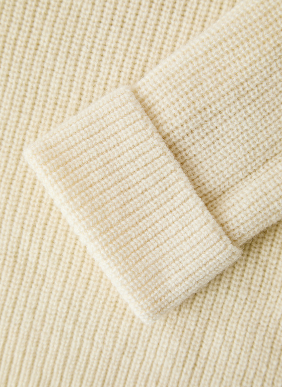 Pullover Stehkragen 1/1 Arm New White Frontansicht
