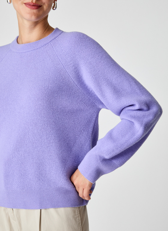 Pullover Rundhals 1/1 Arm Frosted Lavender Frontansicht
