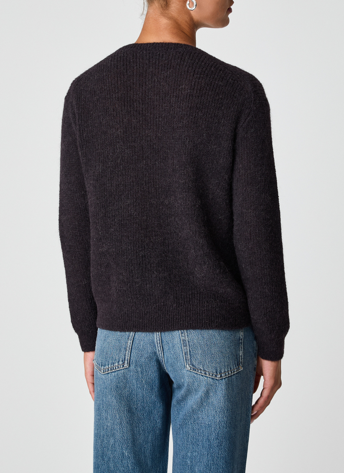 Pullover Rundhals 1/1 Arm, Dark Espresso Rückansicht