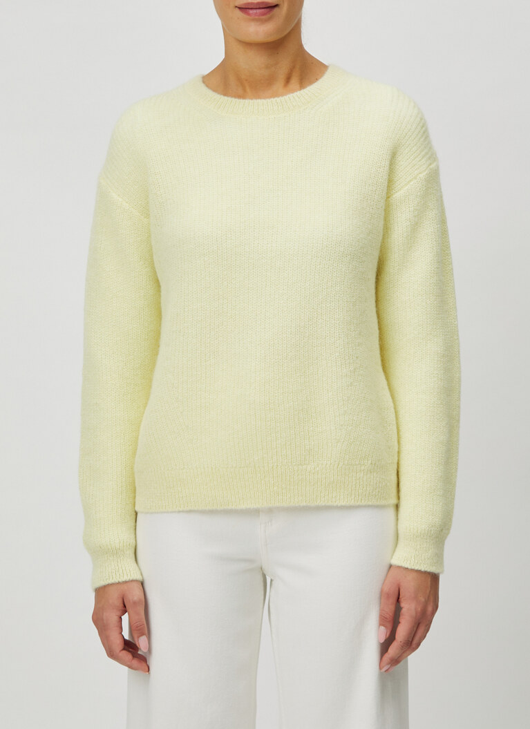 Pullover Rundhals 1/1 Arm, Light Yellow Detailansicht 1