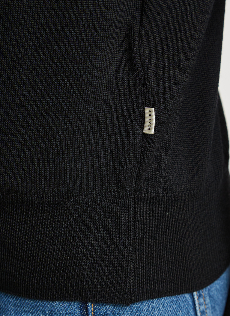 Pullover Rollkragen 1/1 Arm, Black Detailansicht 2