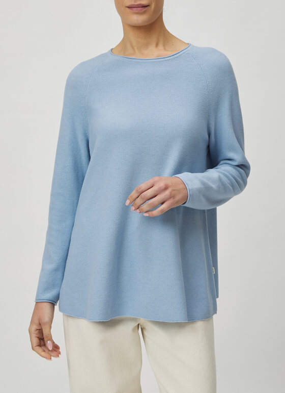 Pullover Rundhals 1/1 Arm Blue Fountain Frontansicht