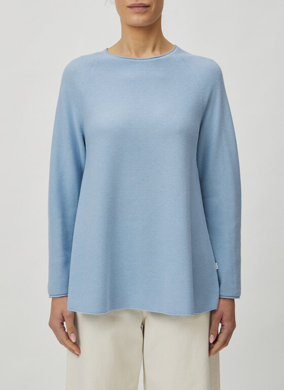 Pullover Rundhals 1/1 Arm Blue Fountain Frontansicht