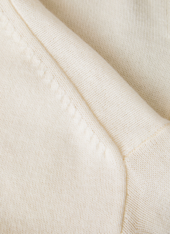 Pullover Rundhals 1/1 Arm New White Frontansicht