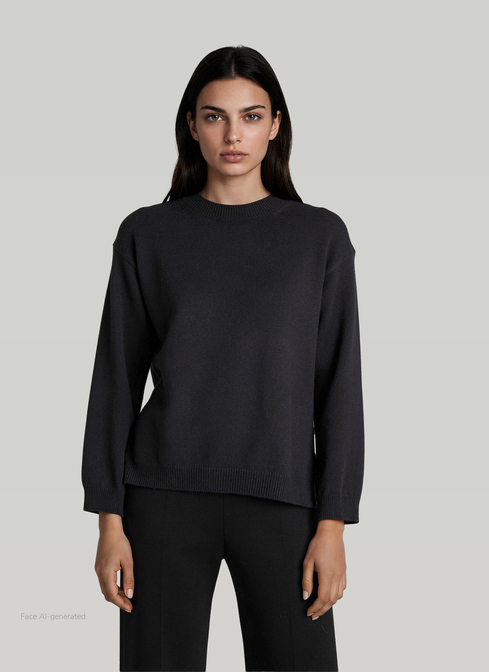 Pullover Rundhals 1/1 Arm width=