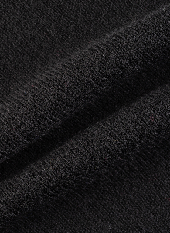 Pullover Rundhals 1/1 Arm Black Frontansicht