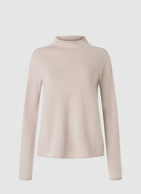 Pullover Stehkragen 1/1 Arm British Tea Frontansicht