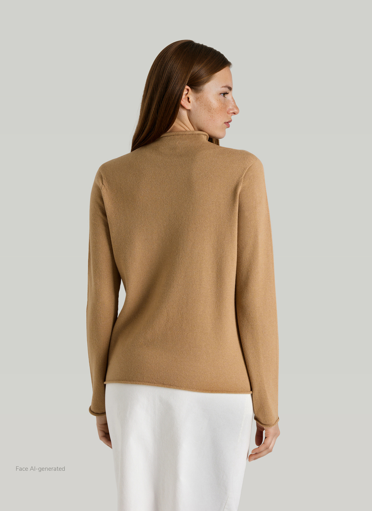 Pullover Stehkragen 1/1 Arm, Pumpkin Spice Rückansicht