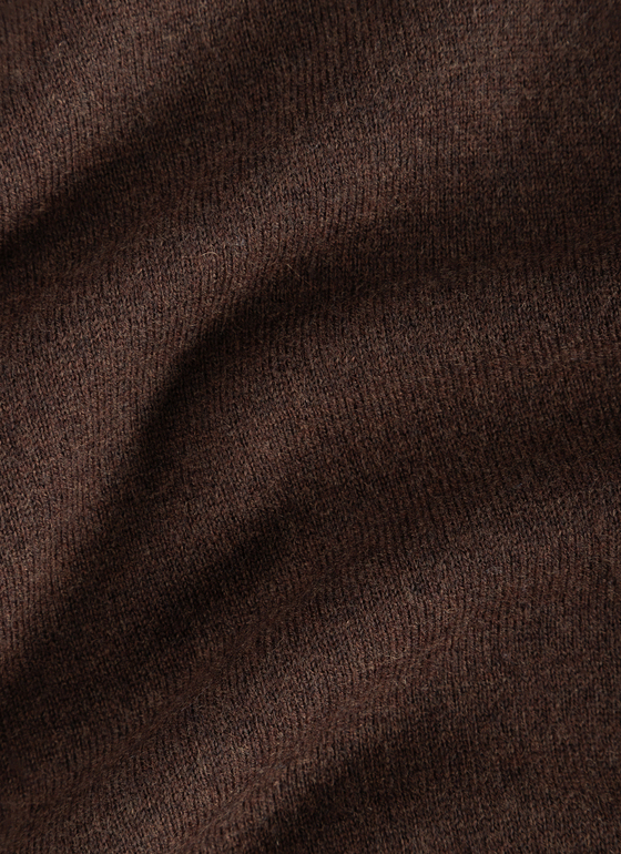 Pullover Stehkragen 1/1 Arm Dark Coffee Frontansicht