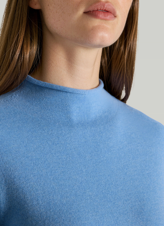Pullover Stehkragen 1/1 Arm Dutch Blue Frontansicht