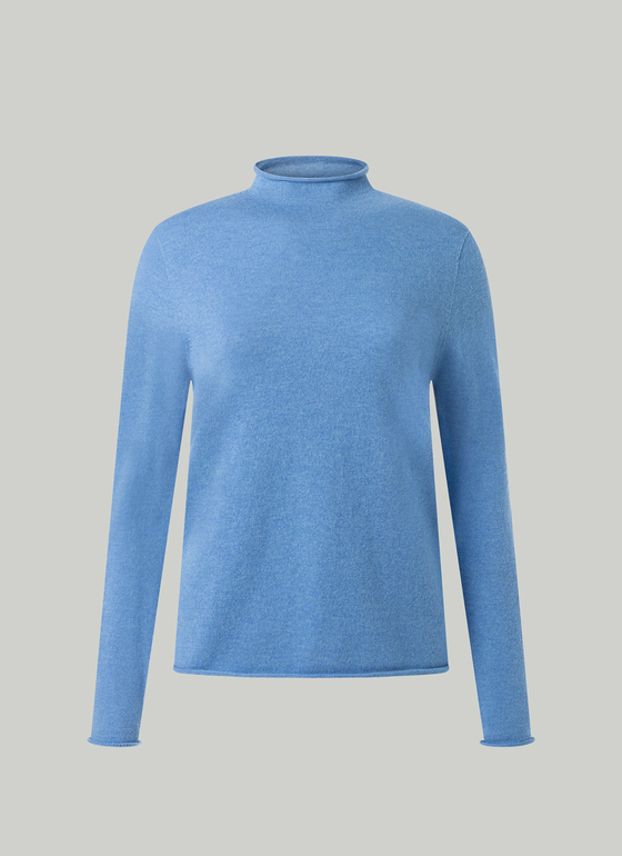 Pullover Stehkragen 1/1 Arm Dutch Blue Frontansicht