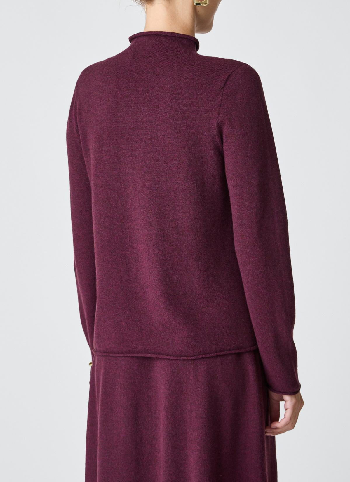 Pullover Stehkragen 1/1 Arm, Oxid Red Rückansicht