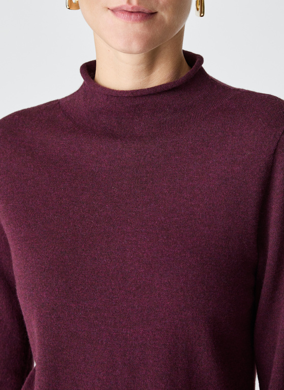 Pullover Stehkragen 1/1 Arm Oxid Red Frontansicht