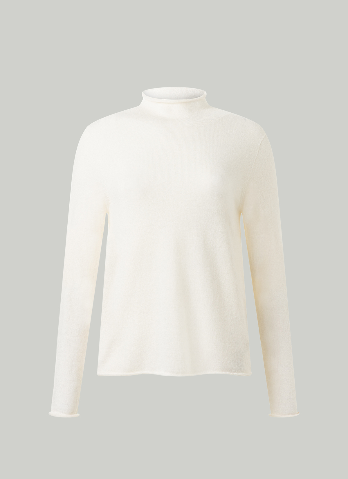 Pullover Stehkragen 1/1 Arm, New White