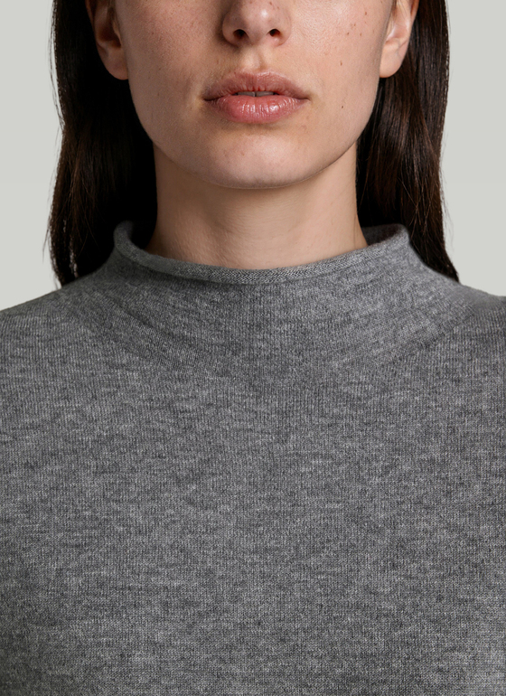 Pullover Stehkragen 1/1 Arm Autumn Mist Frontansicht