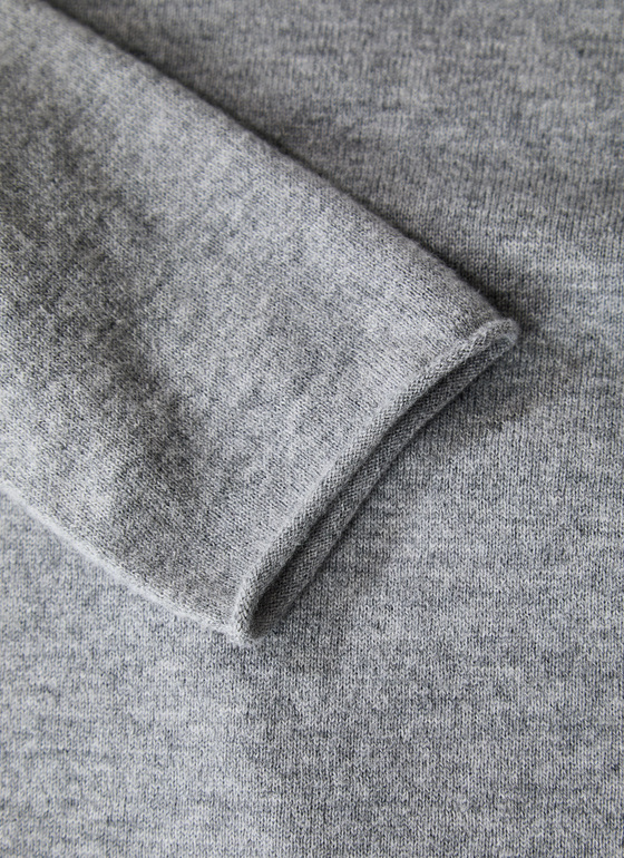 Pullover Stehkragen 1/1 Arm Granite Grey Frontansicht