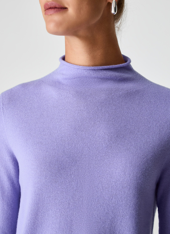 Pullover Stehkragen 1/1 Arm Frosted Lavender Frontansicht
