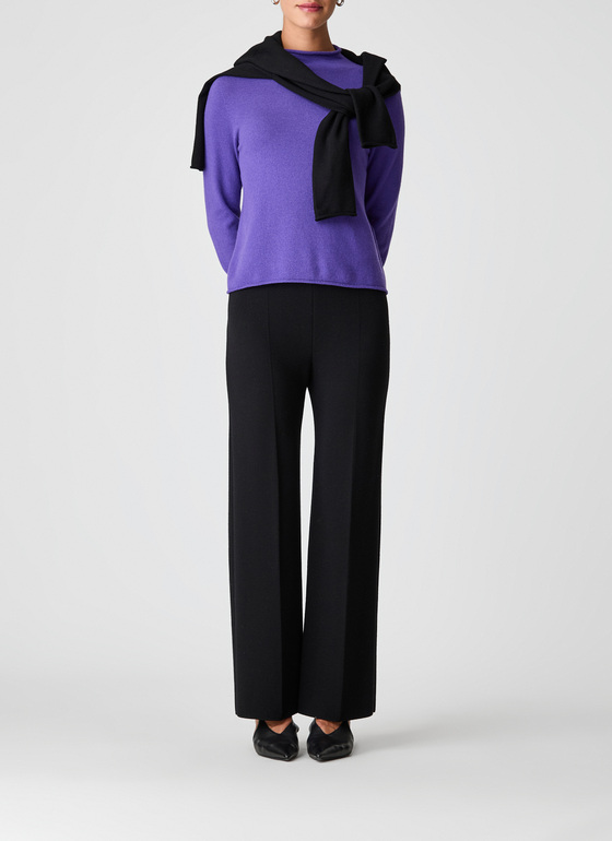 Pullover Stehkragen 1/1 Arm Mythical Violet Frontansicht