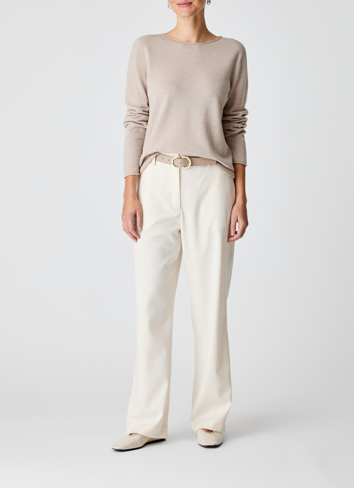 Pullover Rundhals 1/1 Arm, British Tea Detailansicht 1