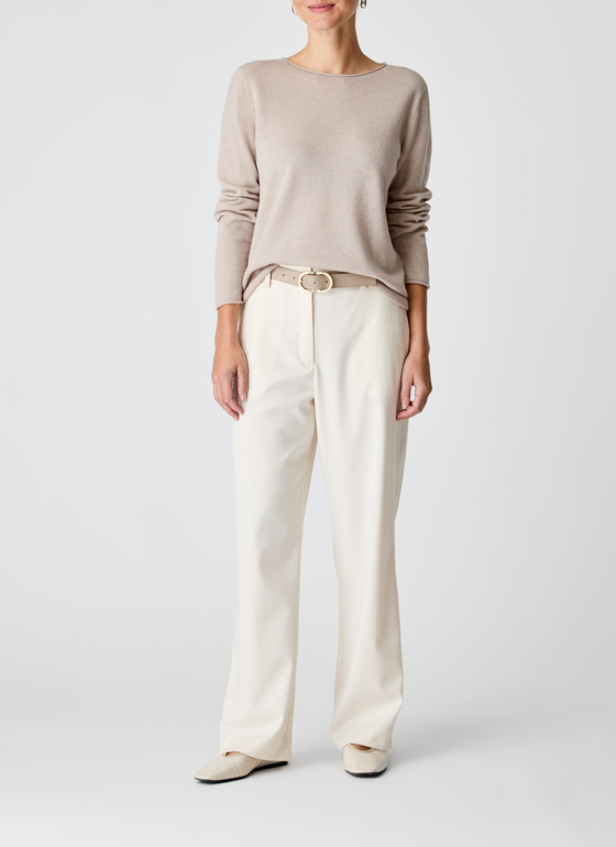 Pullover Rundhals 1/1 Arm British Tea Frontansicht