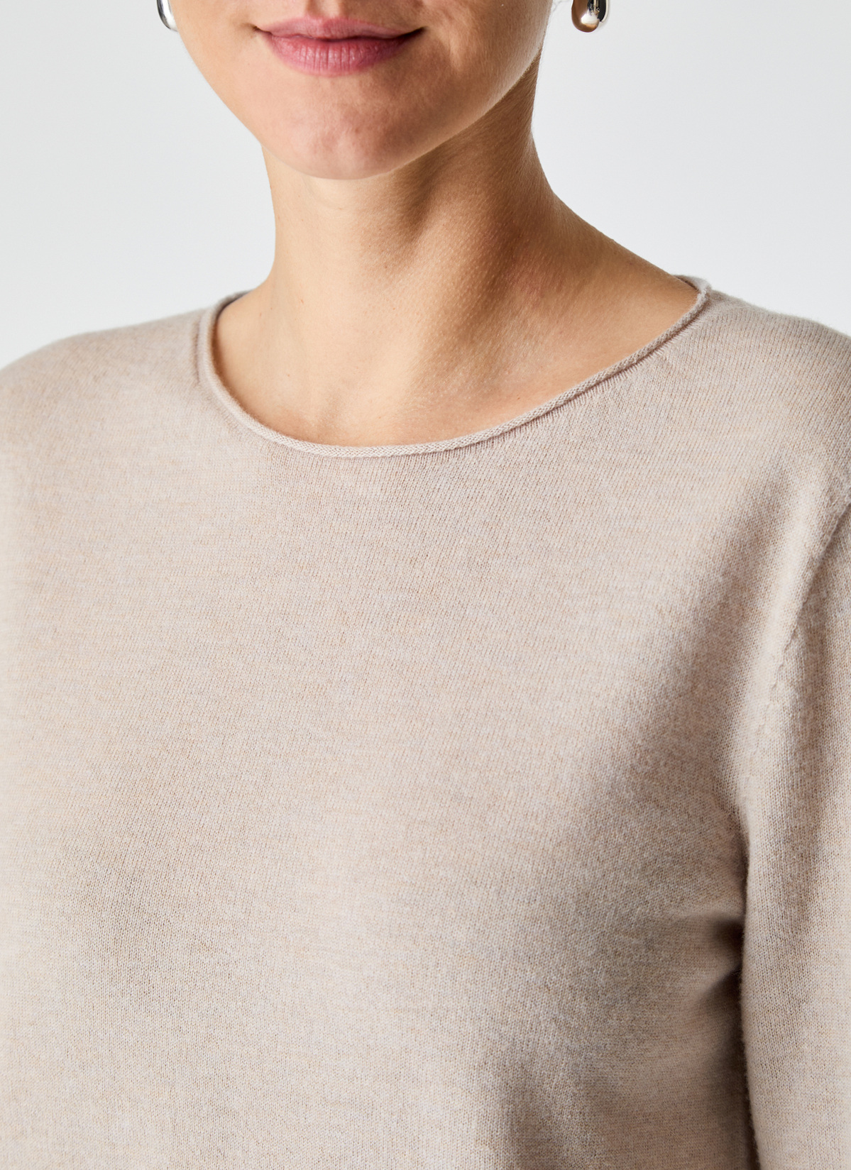 Pullover Rundhals 1/1 Arm, British Tea Detailansicht 2