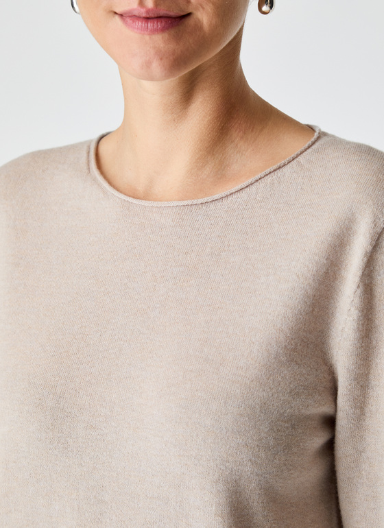 Pullover Rundhals 1/1 Arm British Tea Frontansicht