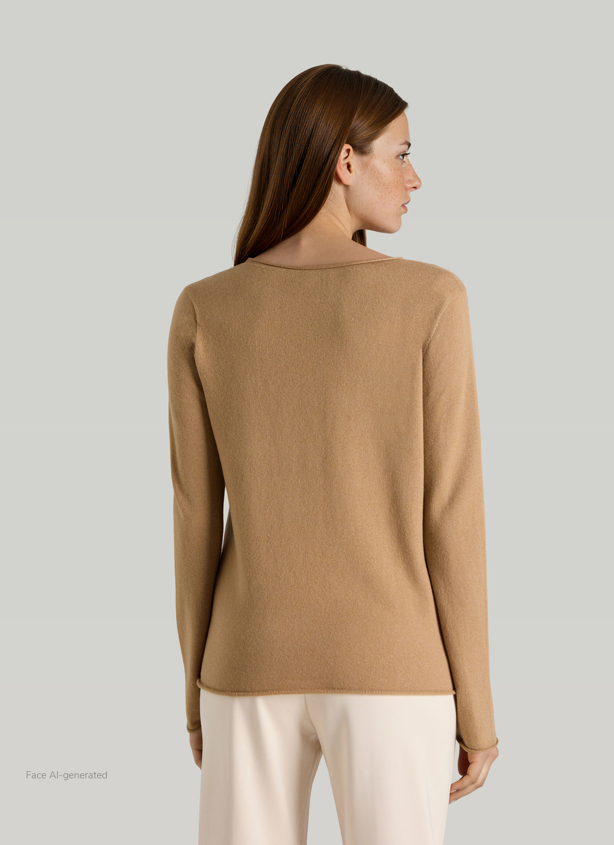 Pullover Rundhals 1/1 Arm, Pumpkin Spice Rückansicht