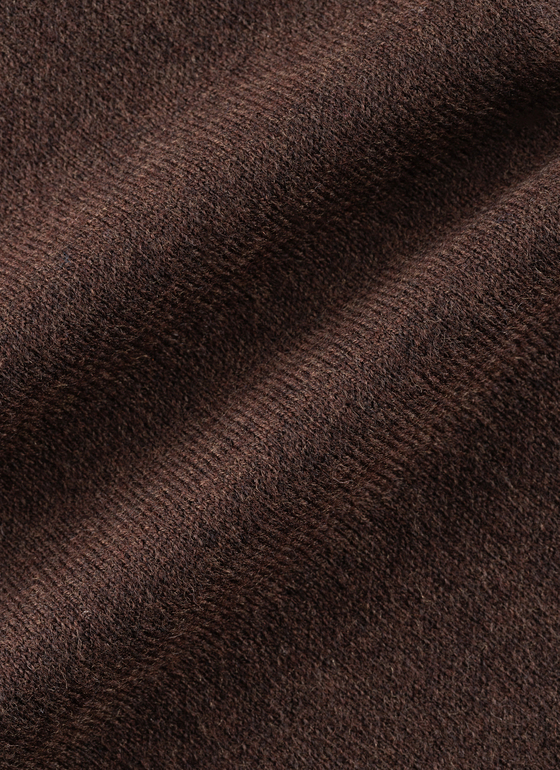 Pullover Rundhals 1/1 Arm Dark Coffee Frontansicht
