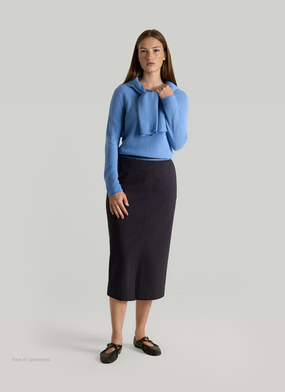 Pullover Rundhals 1/1 Arm Dutch Blue Frontansicht