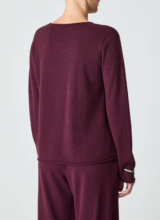 Pullover Rundhals 1/1 Arm Oxid Red Frontansicht