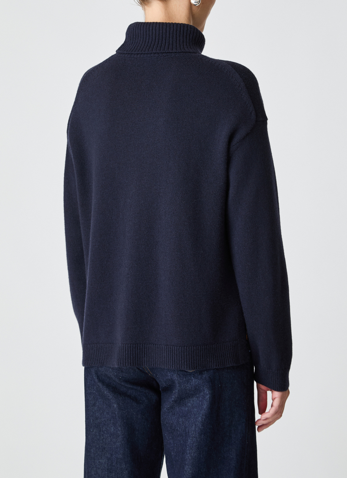 Pullover Rollkragen 1/1 Arm, Navy Rückansicht