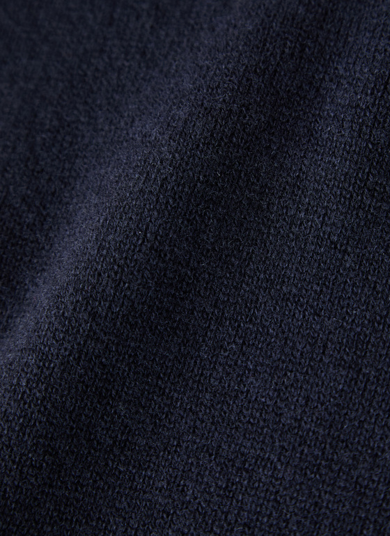 Pullover Rollkragen 1/1 Arm Navy Frontansicht