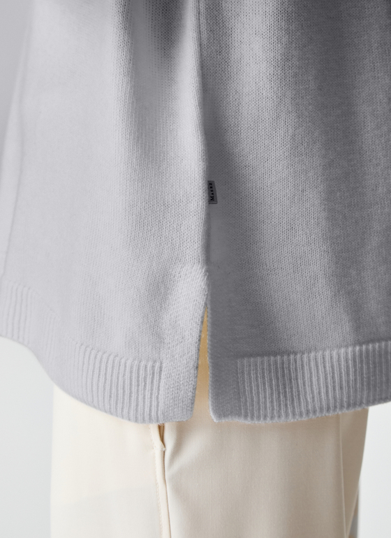 Pullover Rollkragen 1/1 Arm Granite Grey Frontansicht