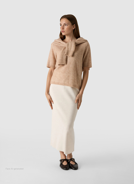 Pullover Rundhals 1/1 Arm Sesame Frontansicht