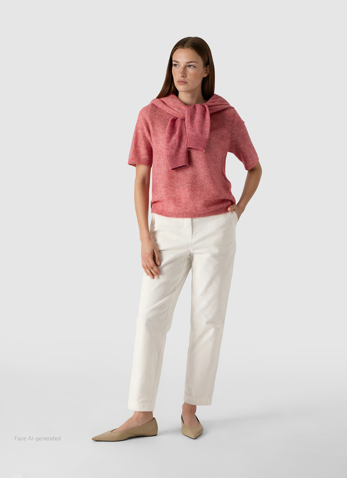 Pullover Rundhals 1/1 Arm, Desert Rose Detailansicht 2