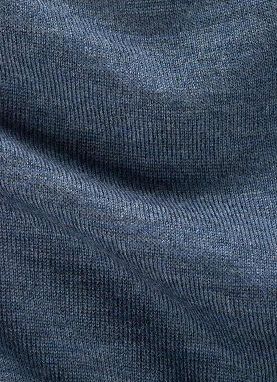 Pullover Polokragen Knopf 1/1 Arm Nimes Blue Frontansicht