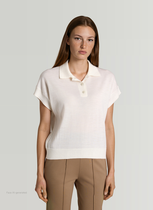 Pullover Polokragen Knopf 1/1 Arm width=
