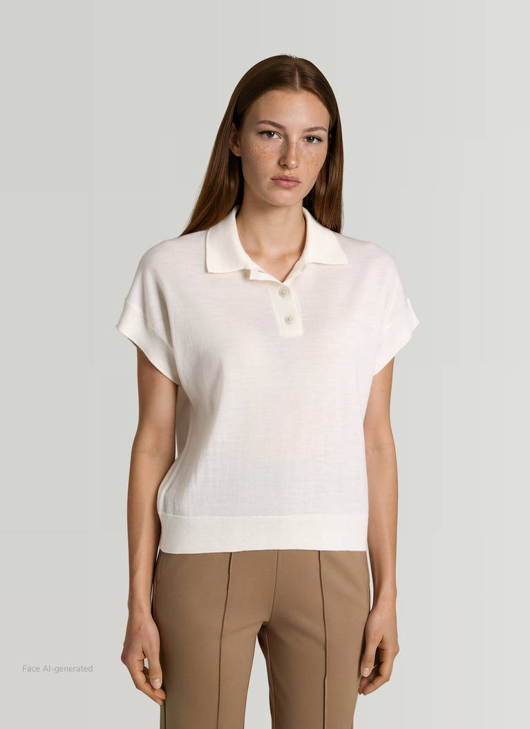 Polo PulloverNew White Frontansicht