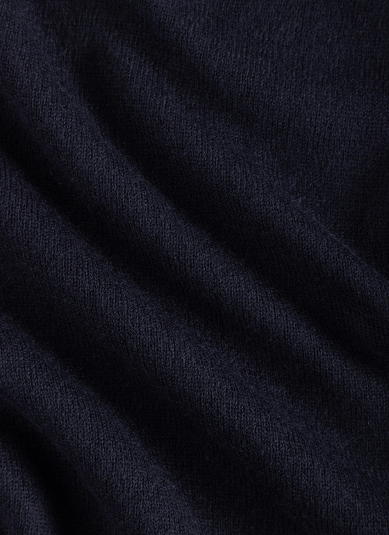 Pullover Stehkragen 1/2 Arm Navy Frontansicht