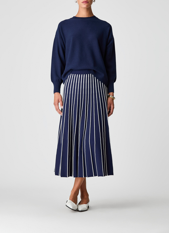 Pullover Rundhals 1/1 Arm Bright Night Frontansicht