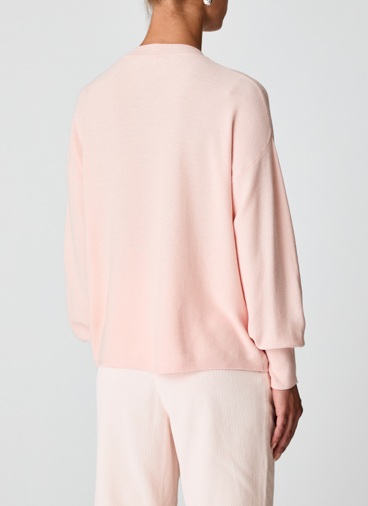 Pullover Rundhals 1/1 Arm, Pastel Peach Rückansicht