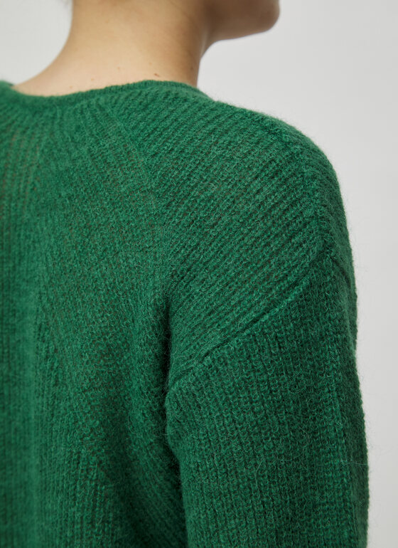 Pullover V-Ausschnitt 1/1 Arm Bottle Green Frontansicht