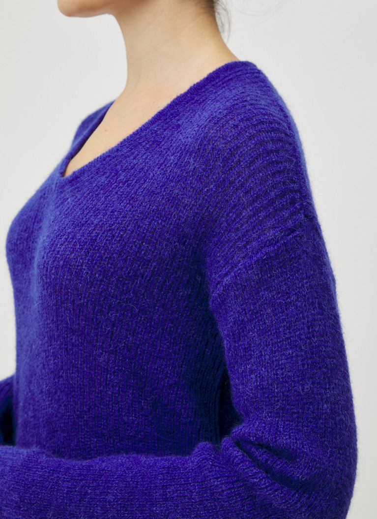 Pullover V-Ausschnitt 1/1 Arm, Sapphire Detailansicht 1