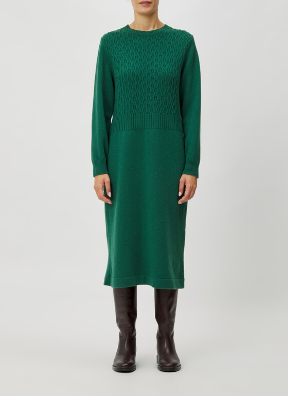 Kleid Bottle Green Frontansicht