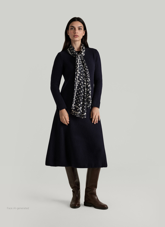 Kleid Navy Frontansicht