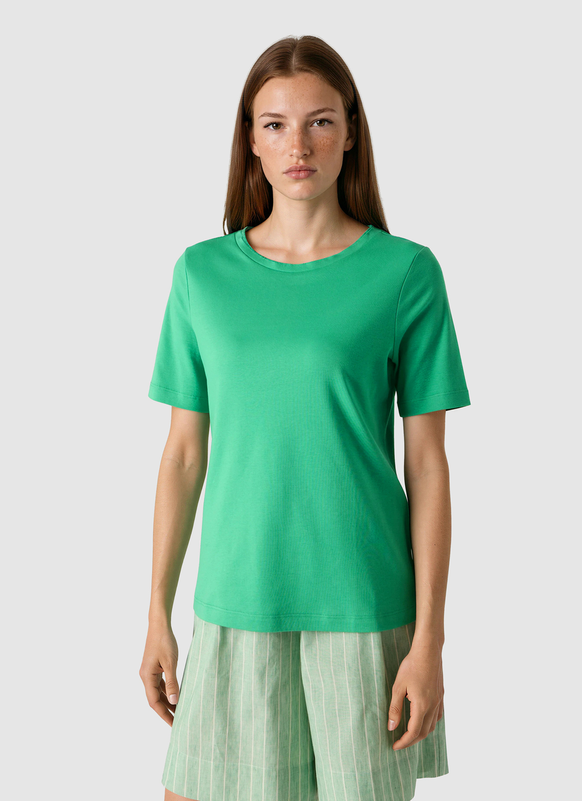 T-Shirt 1/2 Arm, Jade Green Frontansicht