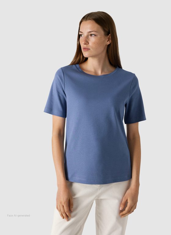 T-Shirt 1/2 Arm Blue Horizon Frontansicht