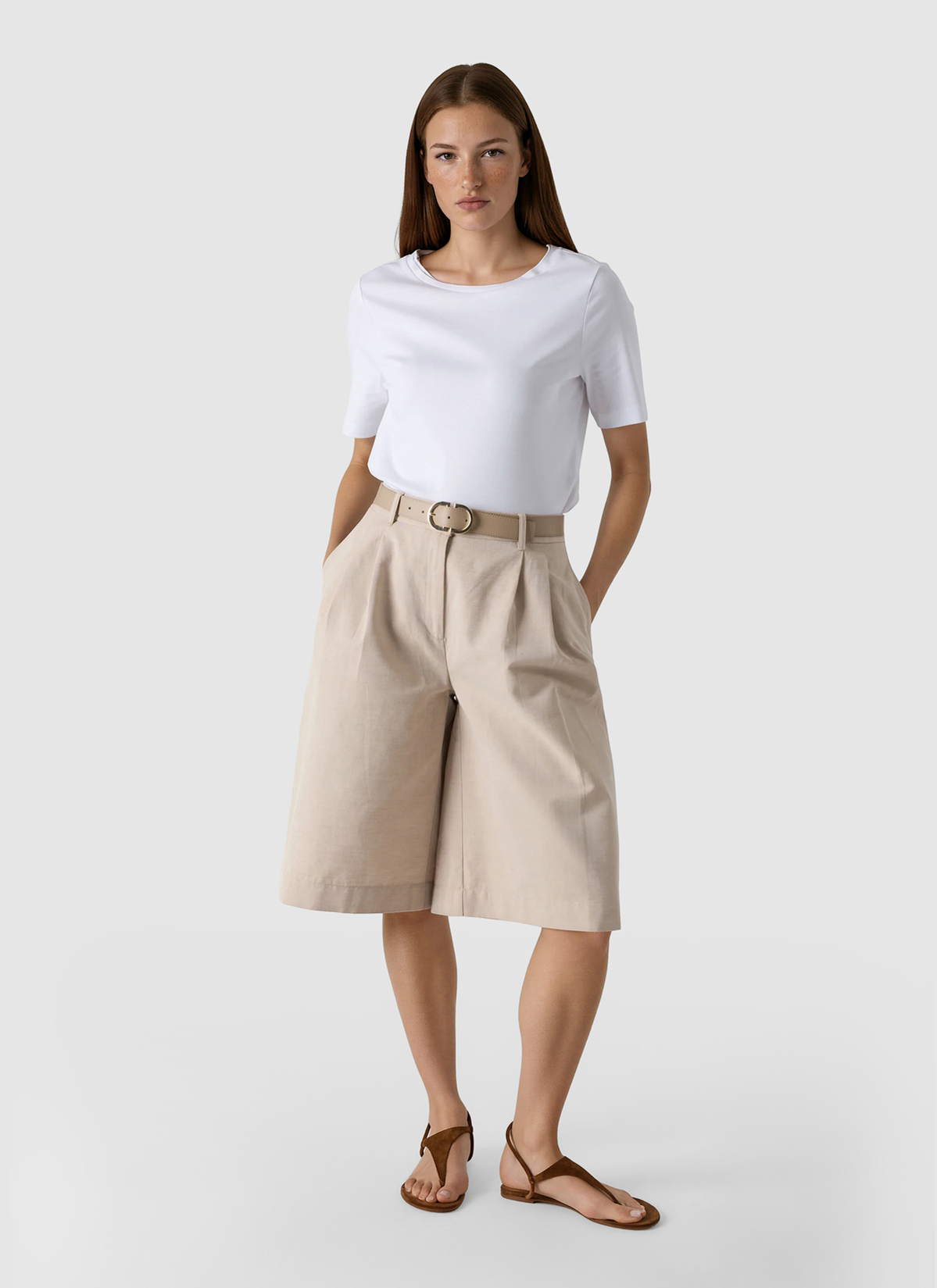 T-Shirt 1/2 Arm, Pure White Detailansicht 2